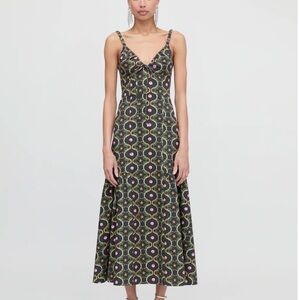 Hill House Lillie Dress in Black Cisco Trellis